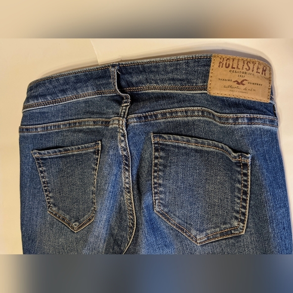 Hollister Girls Juniors Dark Wash Denim Super Skinny Mid Rise Jeans. Sz 1, W 25" - Picture 9 of 10